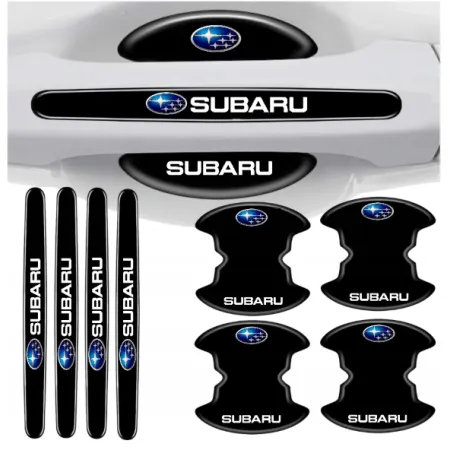 Naklejki ochronne pod klamki samochodu SUBARU MOCNA FOLIA do auta 8 szt